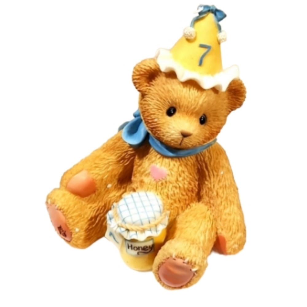Cherished teddies boxed undisclosed 7th birthday bear collectable 1998